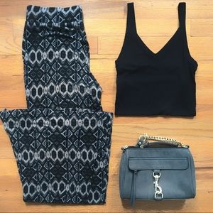 Printed Wide Leg Bell Bottom Soft Pants